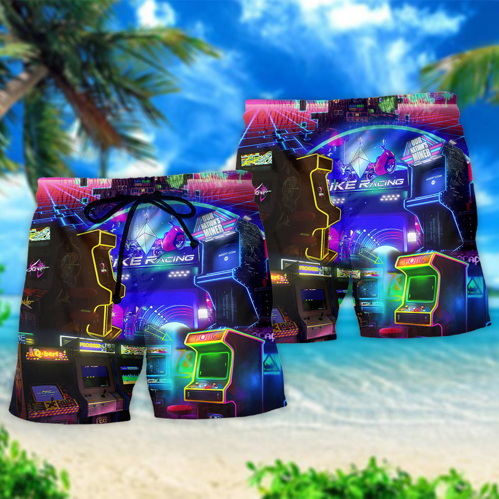 Arcade Gaming Makes Me Happy – Beach Short