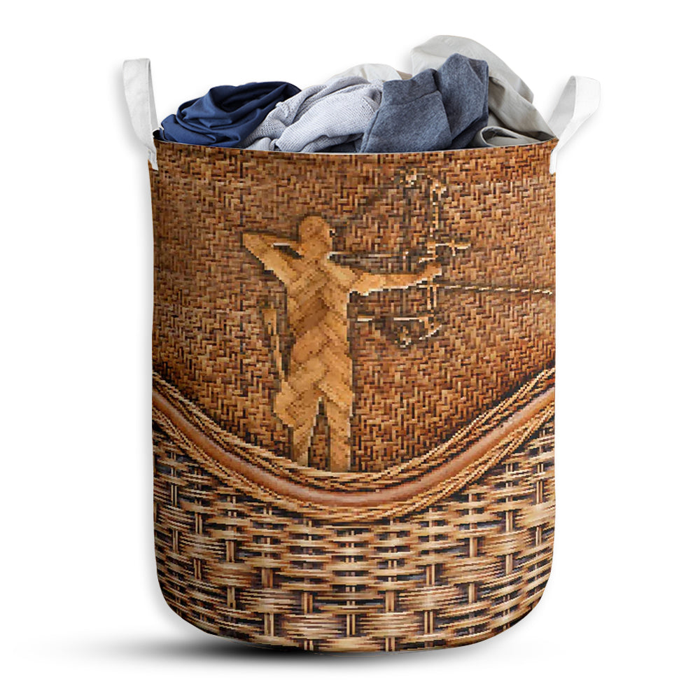 S: 17.72”x13.78” (45x35 cm) Archery Rattan Teaxture Lover - Laundry Basket - Owls Matrix LTD
