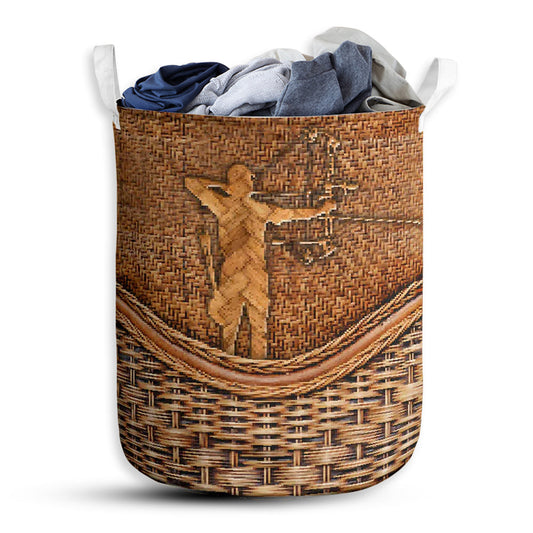 S: 17.72”x13.78” (45x35 cm) Archery Rattan Teaxture Lover - Laundry Basket - Owls Matrix LTD