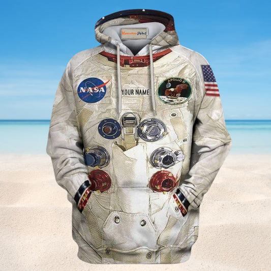 Astronaut Galaxy Custom Name Art – 3D Hoodie