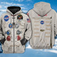 Astronaut Galaxy Custom Name Art – 3D Hoodie2