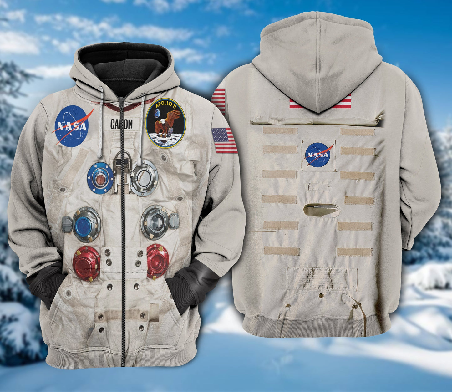 Astronaut Galaxy Custom Name Art – 3D Hoodie2