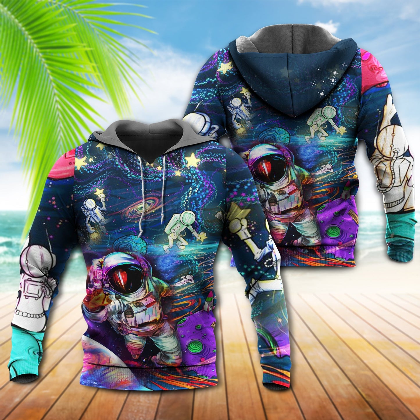 Astronaut Galaxy Space Adventure - 3D Hoodie3