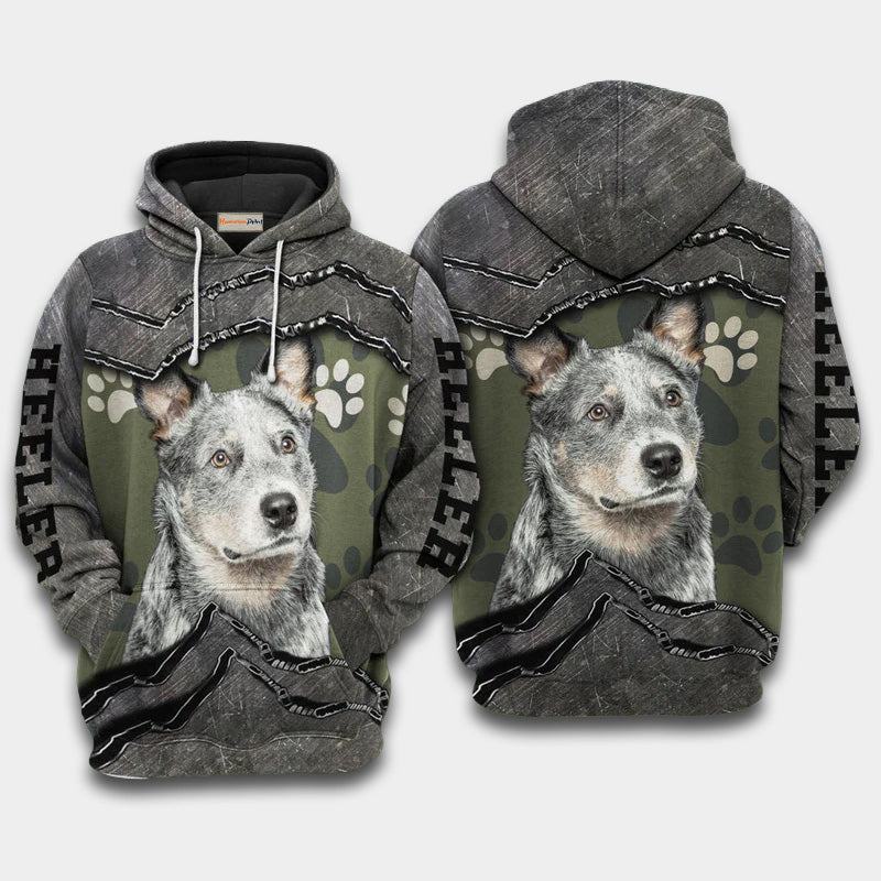 Australian Cattle Dog My Friend Art – 3D Hoodie