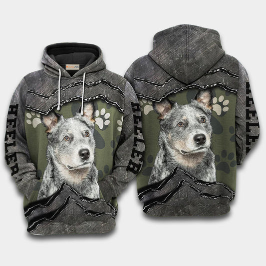 Australian Cattle Dog My Friend Art – 3D Hoodie