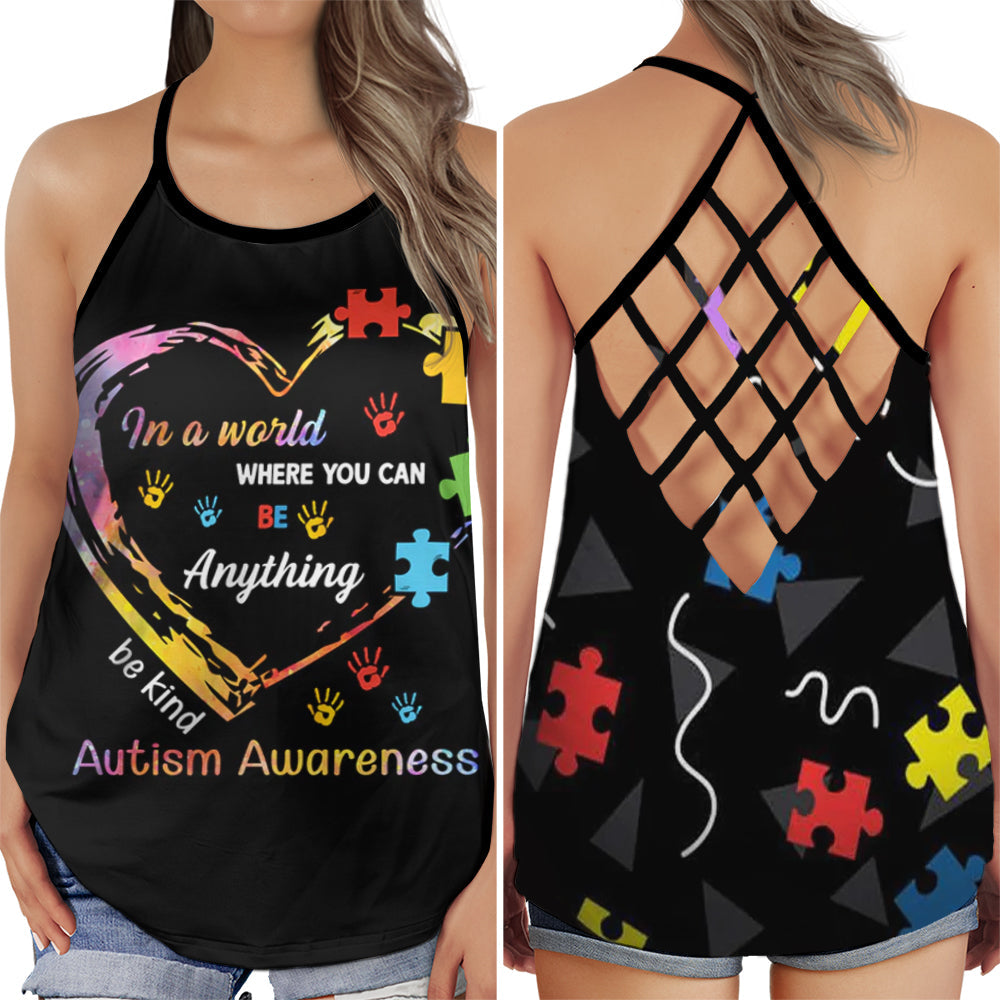 Autism Awareness Be Kind – Hollow Tank Top