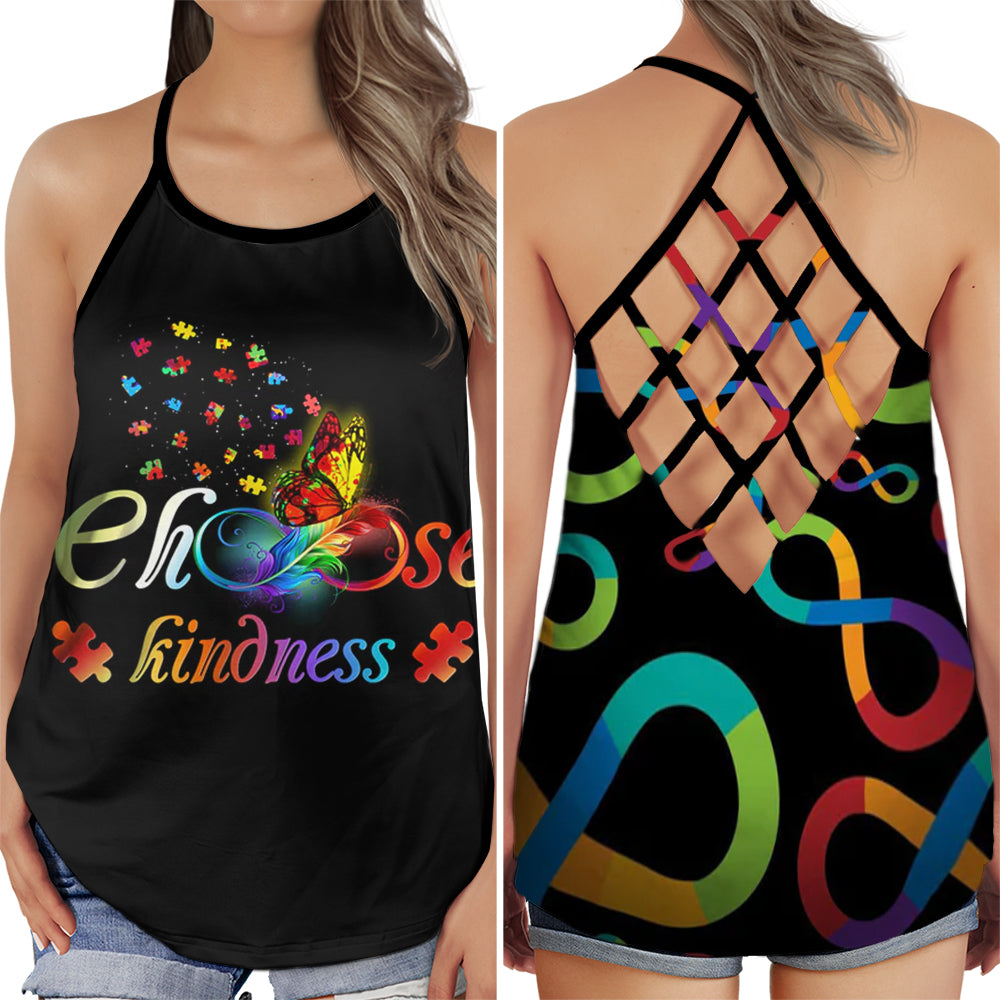Autism Choose Kindness Colorful – Hollow Tank Top
