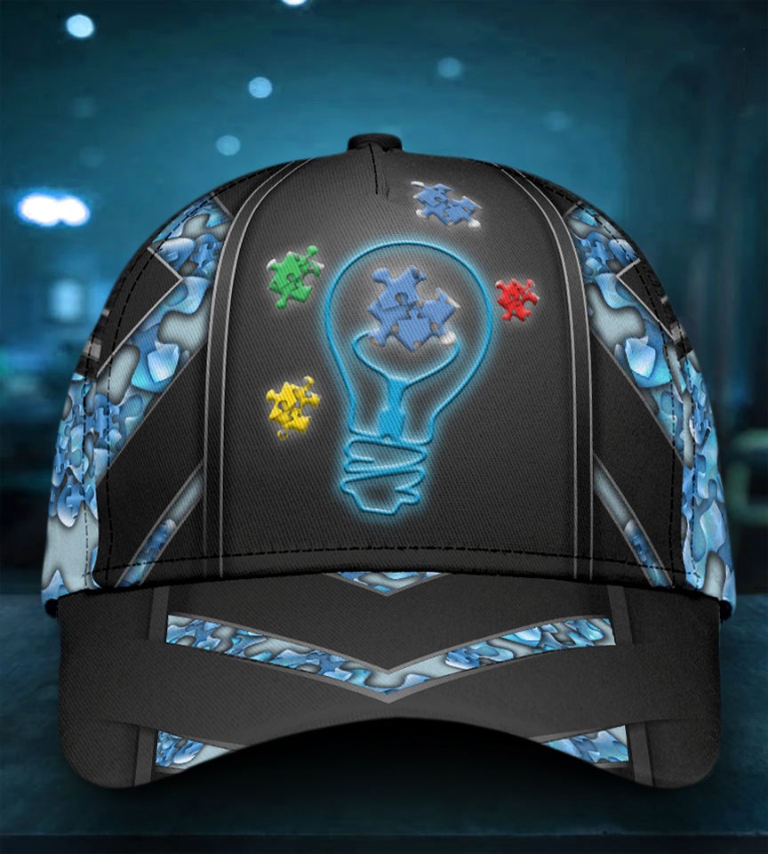 Blue Autism Awareness Support Style – Classic Cap