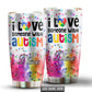 Autism Awareness In A World I Love Personalized 20 Oz Tumbler