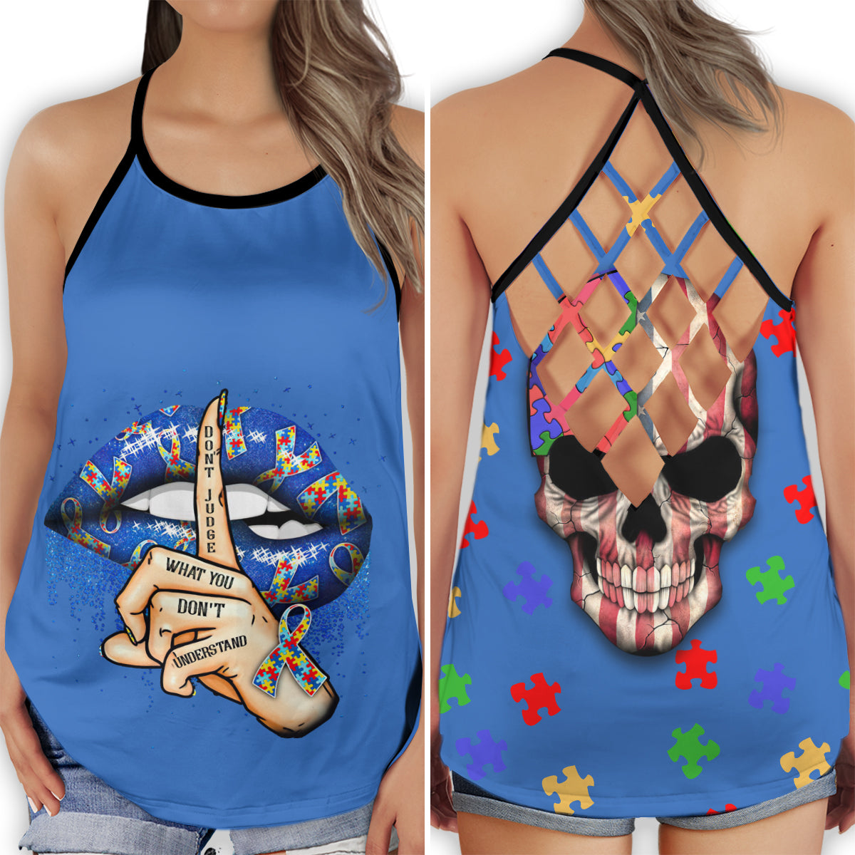 Autism Understanding Awareness Message – Hollow Tank Top