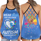 Autism Blue For Family Support - Hollow Tank Top