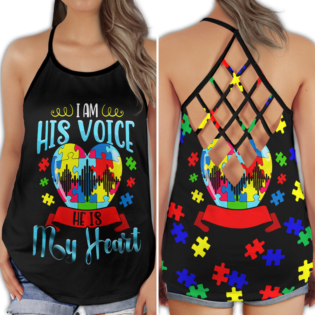Autism I Am His Voice – Hollow Tank Top