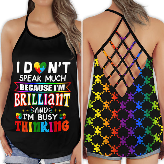 Autism Busy Mind Message – Hollow Tank Top