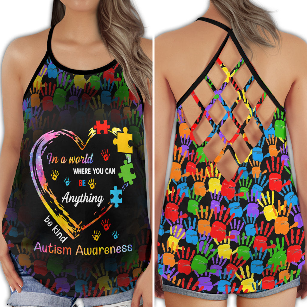 Autism Love Heart In A World – Hollow Tank Top