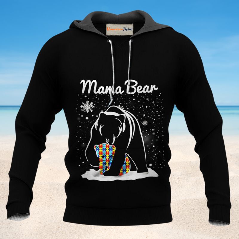 Autism Mama Bear Style - 3D Hoodie