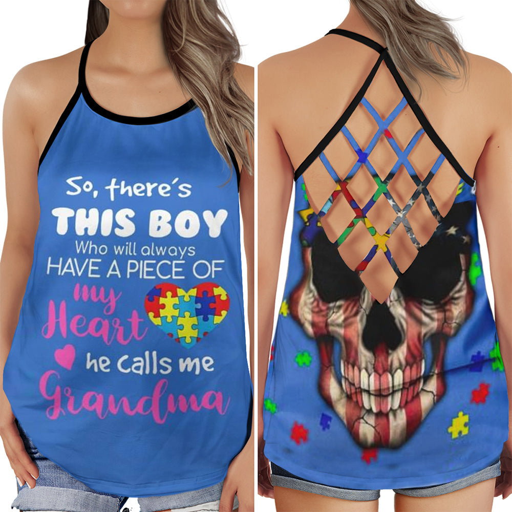 Autism Grandma Love And Support – Hollow Tank Top