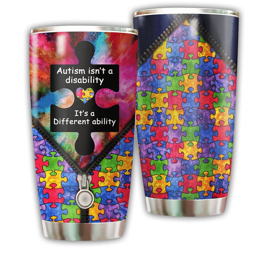 Autism Isn't A Disability It's A Different Ability 20 Oz Tumbler