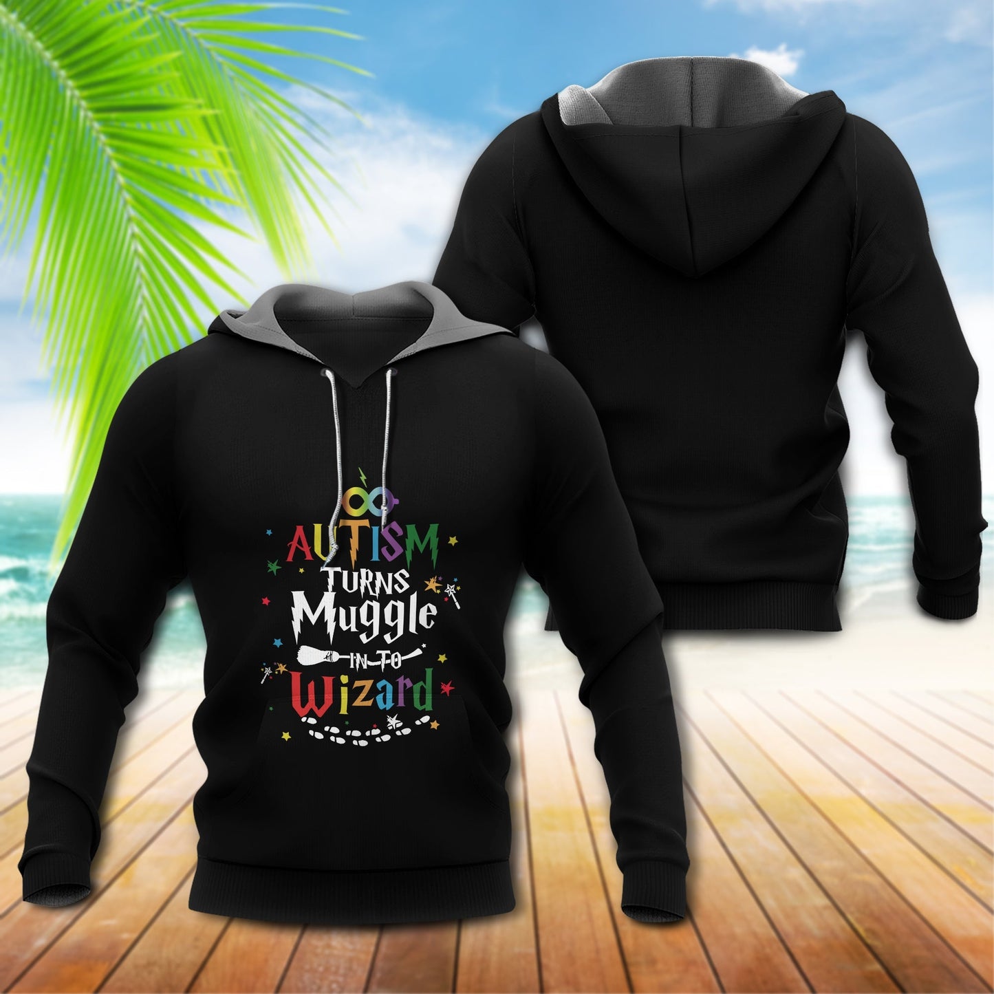 Autism Turns Muggle Wizard - 3D Hoodie