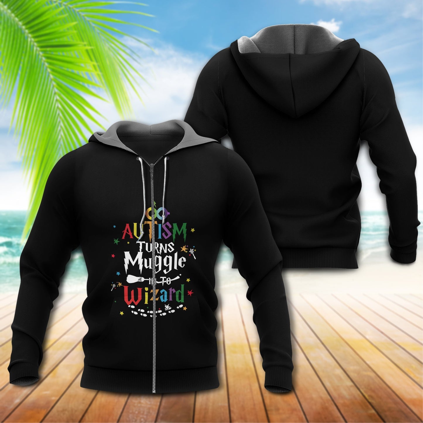 Autism Turns Muggle Wizard - 3D Hoodie