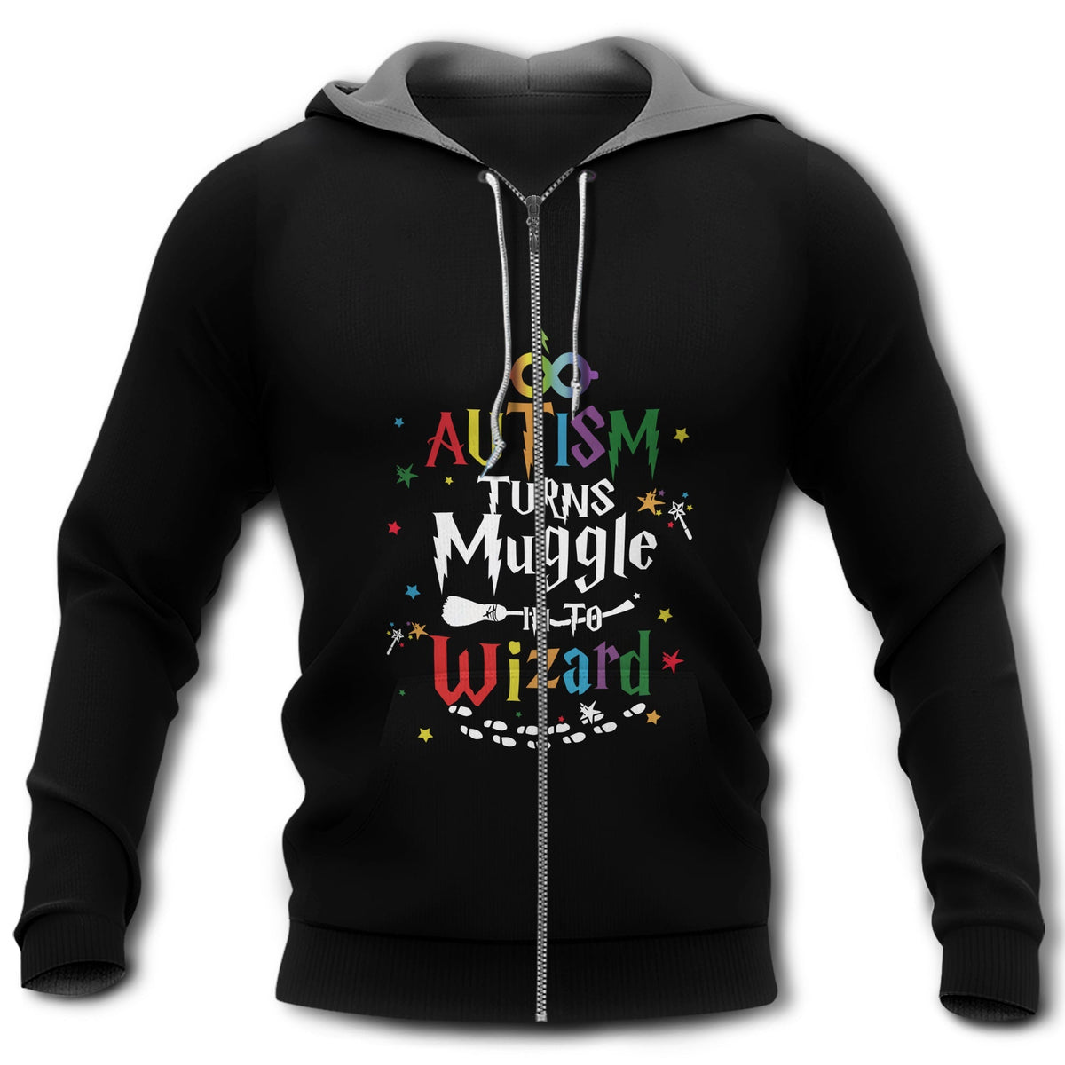 Autism Turns Muggle Wizard - 3D Hoodie