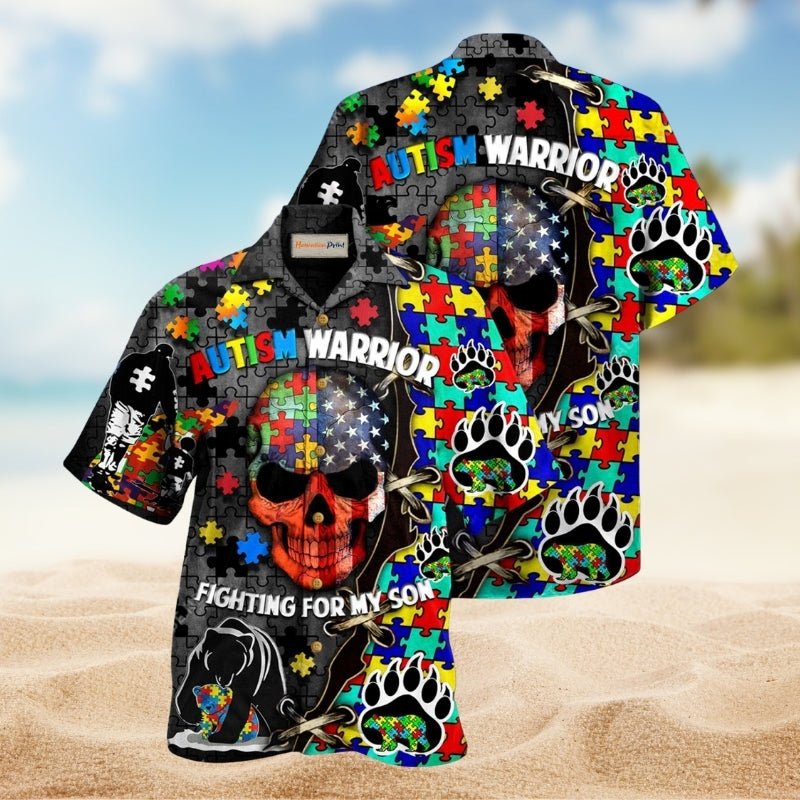 Autism Warrior Fighting For My Son Limited Edition – Hawaiian Shirt