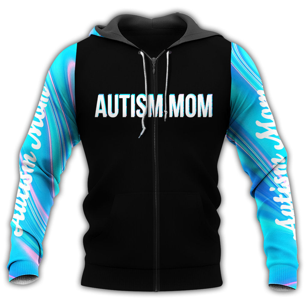Autism Mom To The Moon Personalized - 3D Hoodie