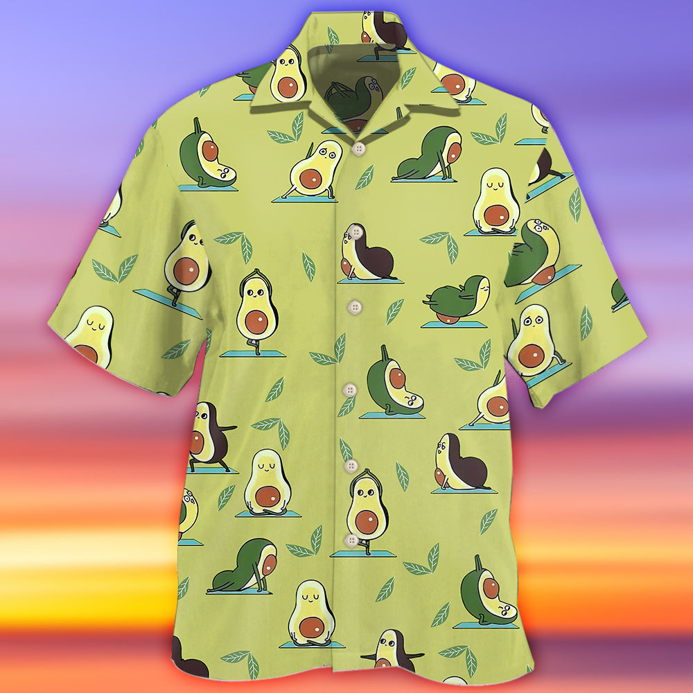 Happy Avocado Cute Fun Art - Hawaiian Shirt
