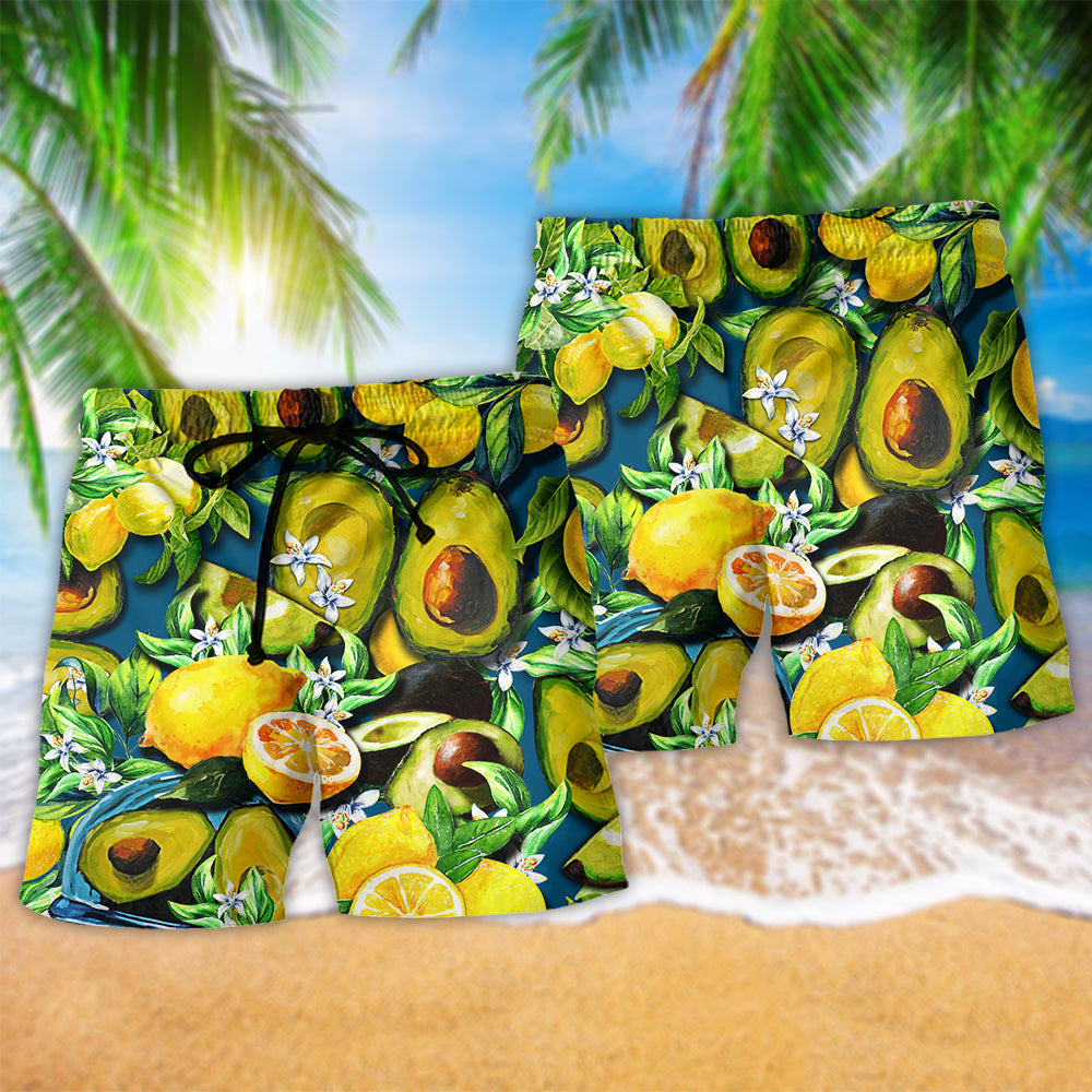 Avocado Lemon Summer Vibes – Beach Short