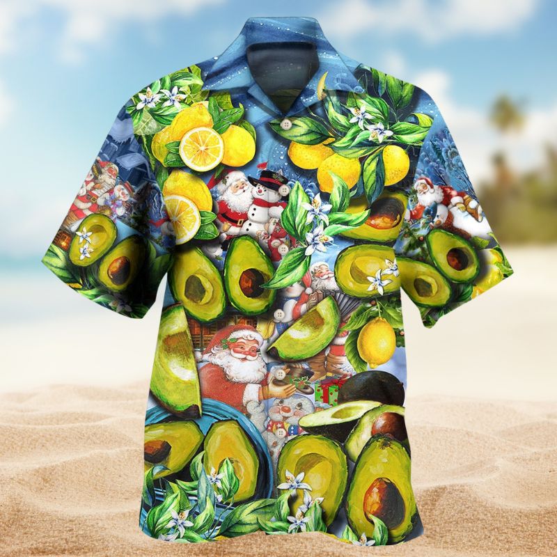 Avocado Lemon Xmas Summer Time – Hawaiian Shirt