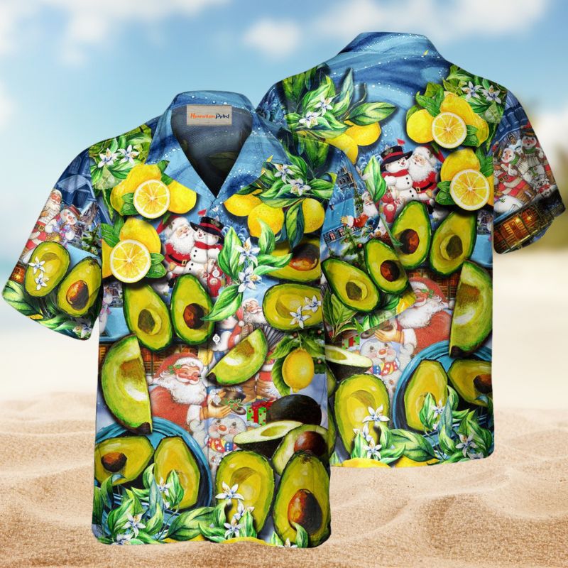 Avocado Lemon Xmas Summer Time – Hawaiian Shirt