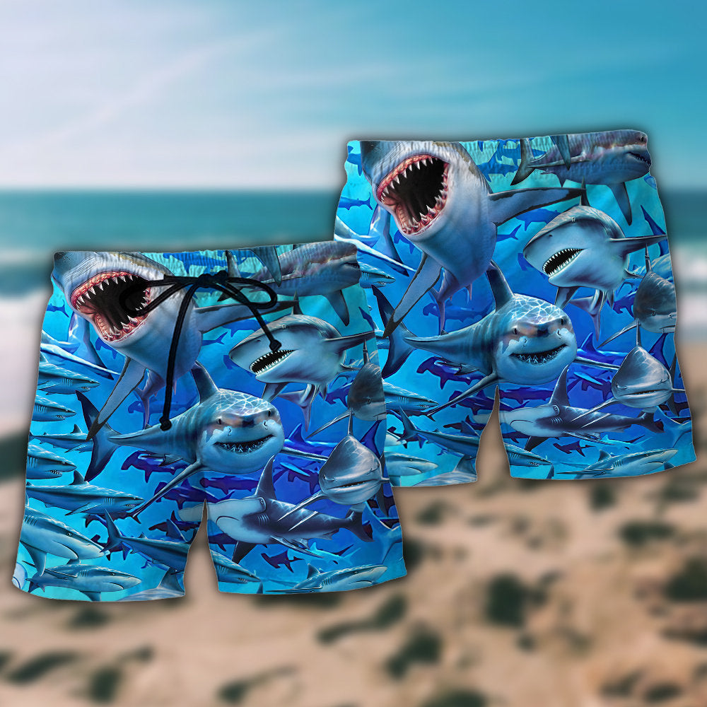 Shark Ocean Adventure Art – Beach Short
