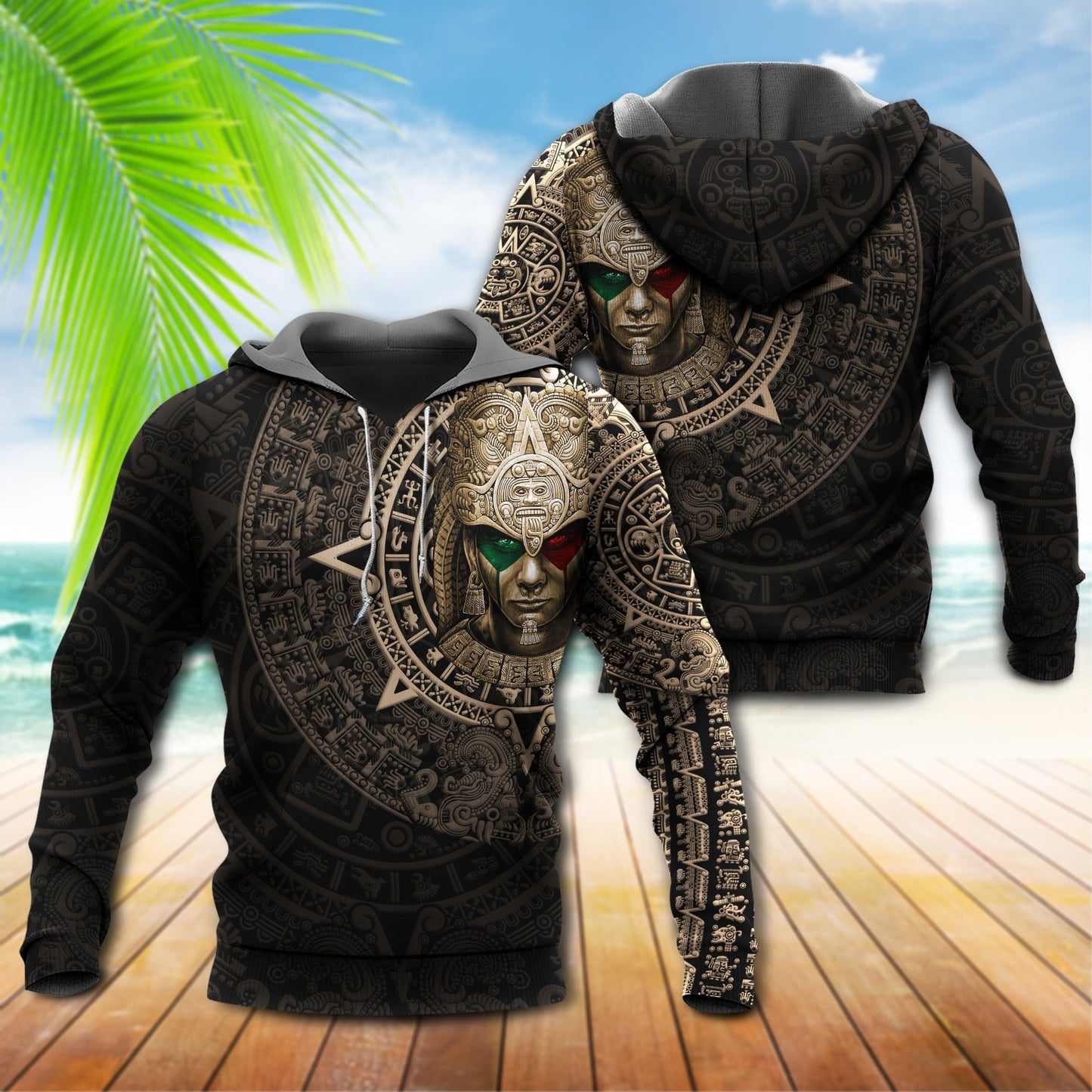 Aztec Mexican Art Style - 3D Hoodie