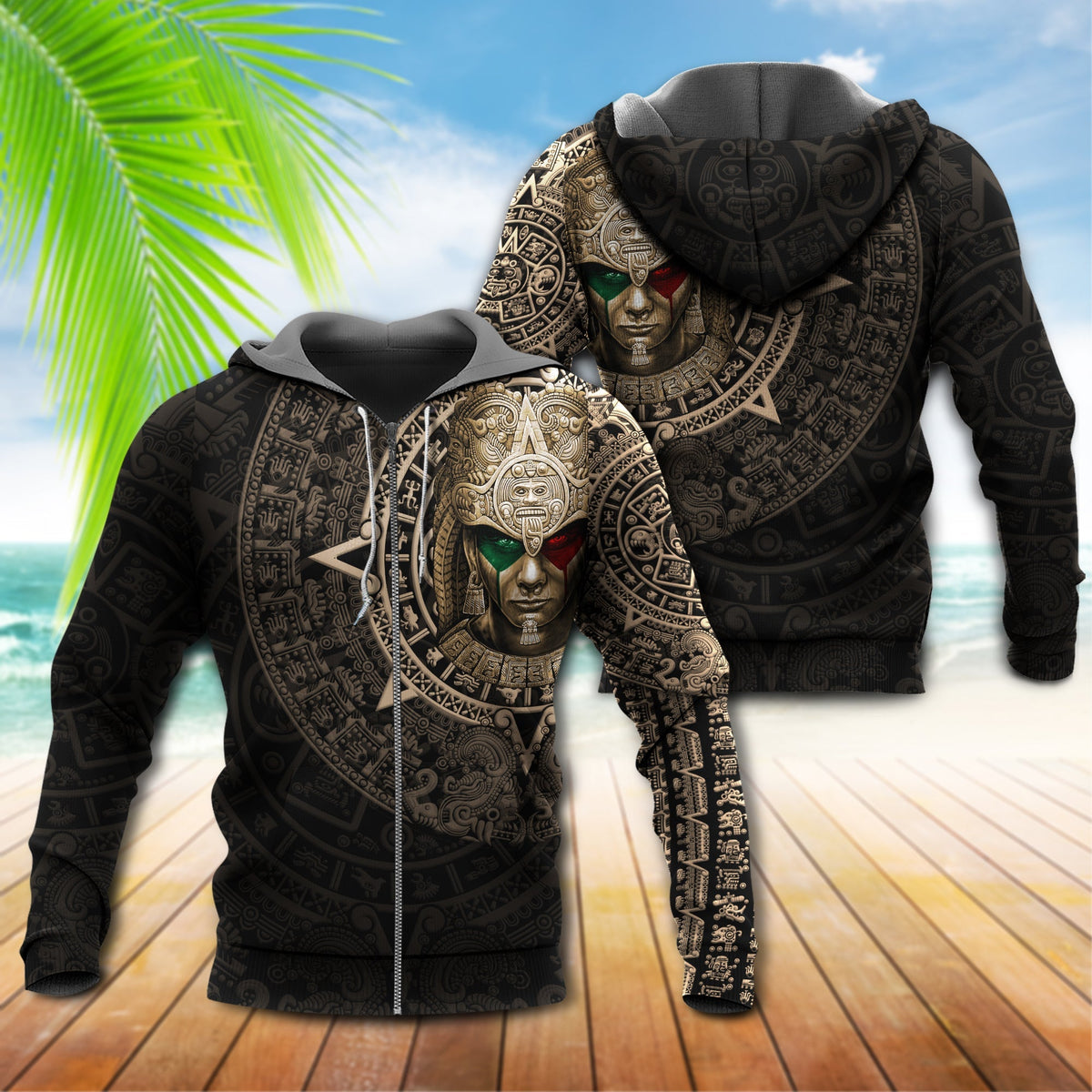 Aztec Mexican Art Style - 3D Hoodie