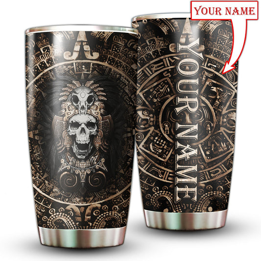 Aztec Skull Mexico Personalized 20 Oz Tumbler