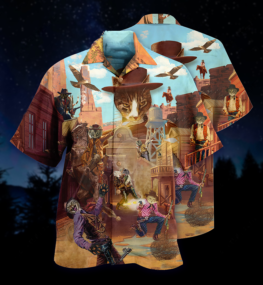 Cowboy Cats Vintage Love Life Limited Edition – Hawaiian Shirt