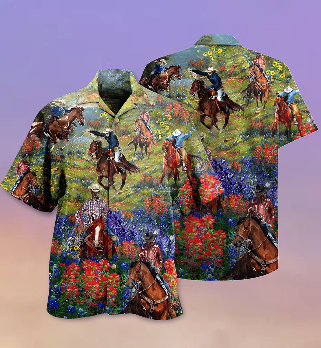 Cowboy Floral Romance Western Style – Hawaiian Shirt