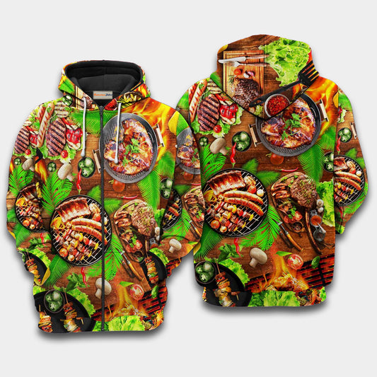 BBQ Food Lover Art – 3D Hoodie