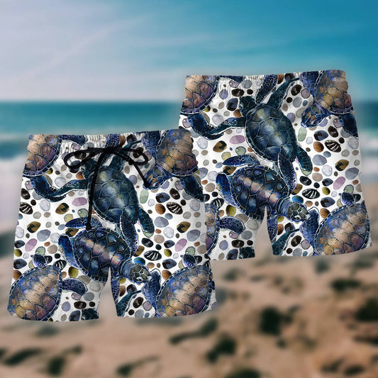 Turtle Colorful Artistic Style – Beach Short