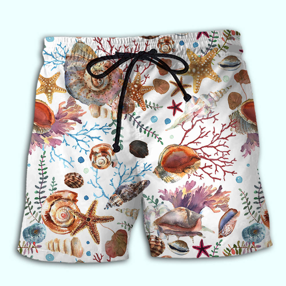 Colorful Snail Artistic Design – Beach Short