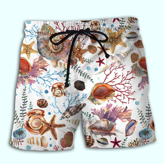 Colorful Snail Artistic Design – Beach Short