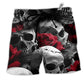 Beach Short / Adults / S Skull Death Love Rose - Beach Short - Owls Matrix LTD