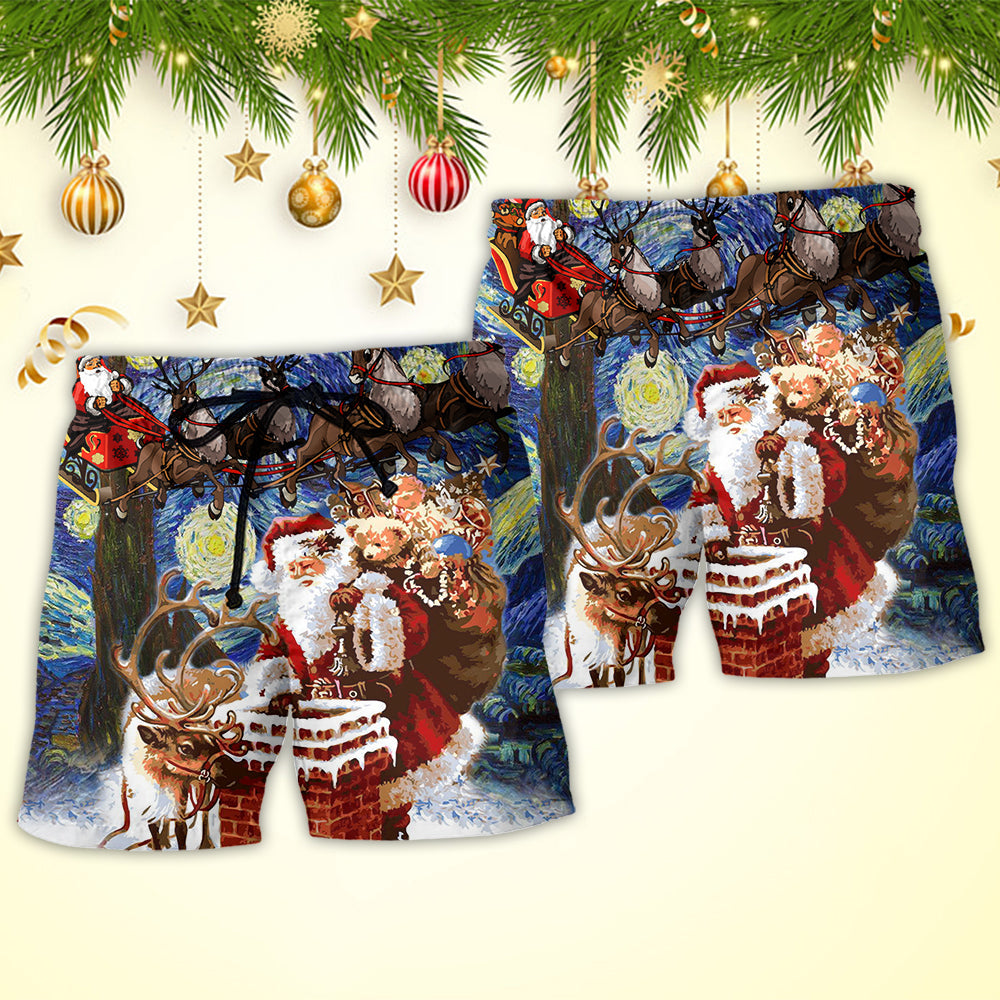 Santa Is Coming Christmas Fun – Beach Short