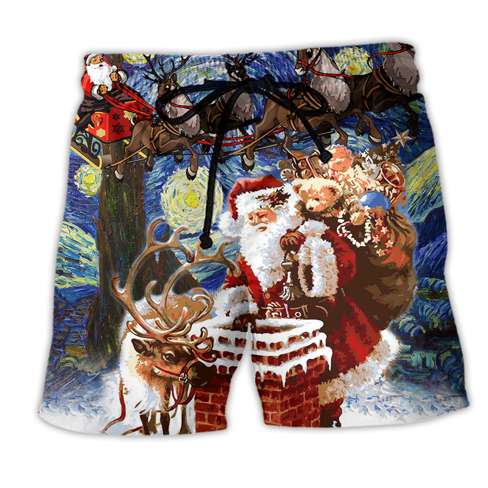 Santa Is Coming Christmas Fun – Beach Short