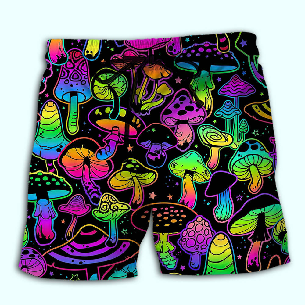 Mushroom Colorful Nature Lover – Beach Short