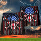 Skull Bold Patriotic Message About Strength And Freedom - Beach Short
