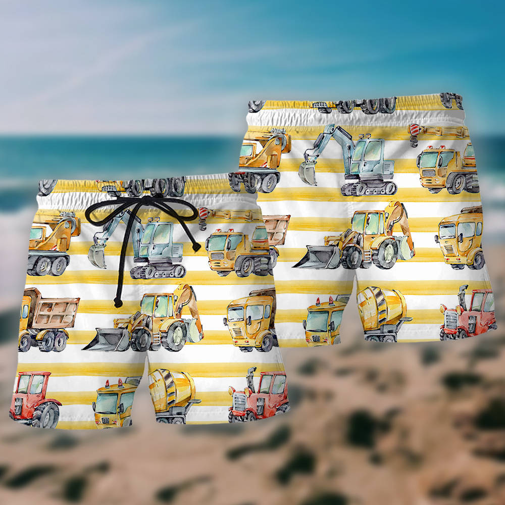 Excavator Basic Construction Style – Beach Short