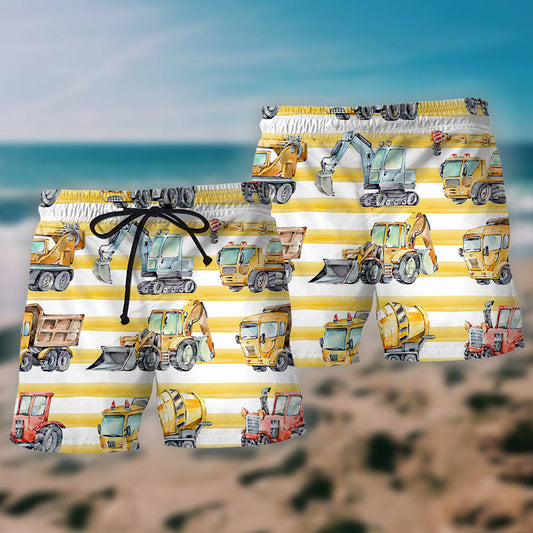 Excavator Basic Construction Style – Beach Short