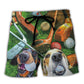 Golf Vintage Style With Funny Dog – Beach Short