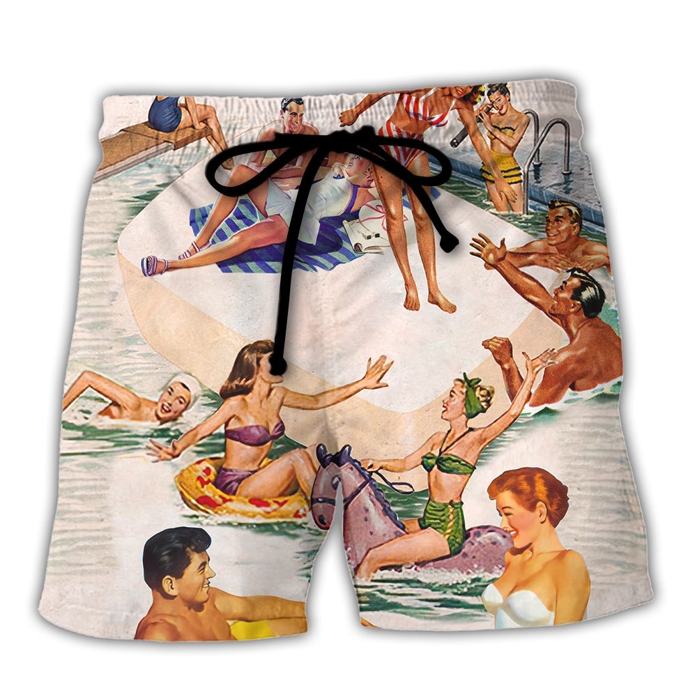 Sunbathing Saved Me Funny Sun Lover Quote - Beach Short