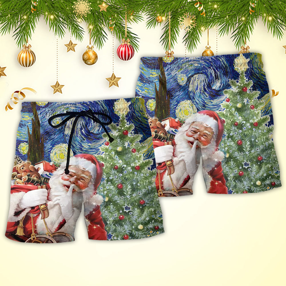 Christmas Secret Gift Surprise Art – Beach Short